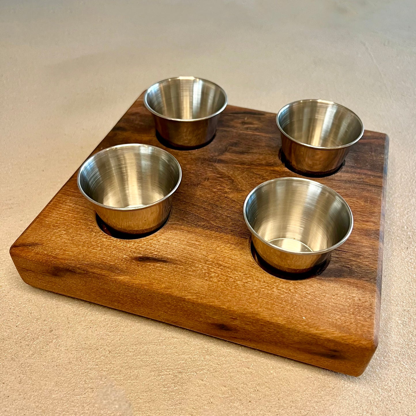 Wood Condiment Tray